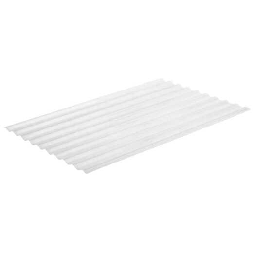 Sequentia Super600 26 In. x 8 Ft. White Round Fiberglass Corrugated Panels